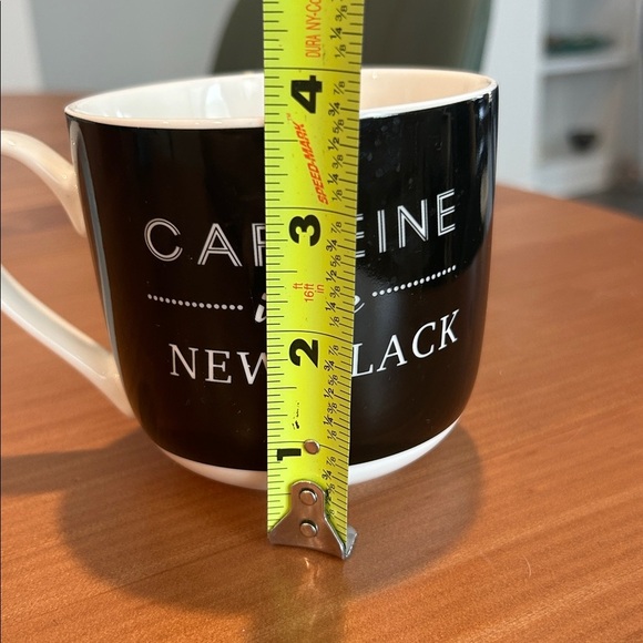 Caffeine is the New Black Coffee Mug Cup black and white. - Picture 8 of 8